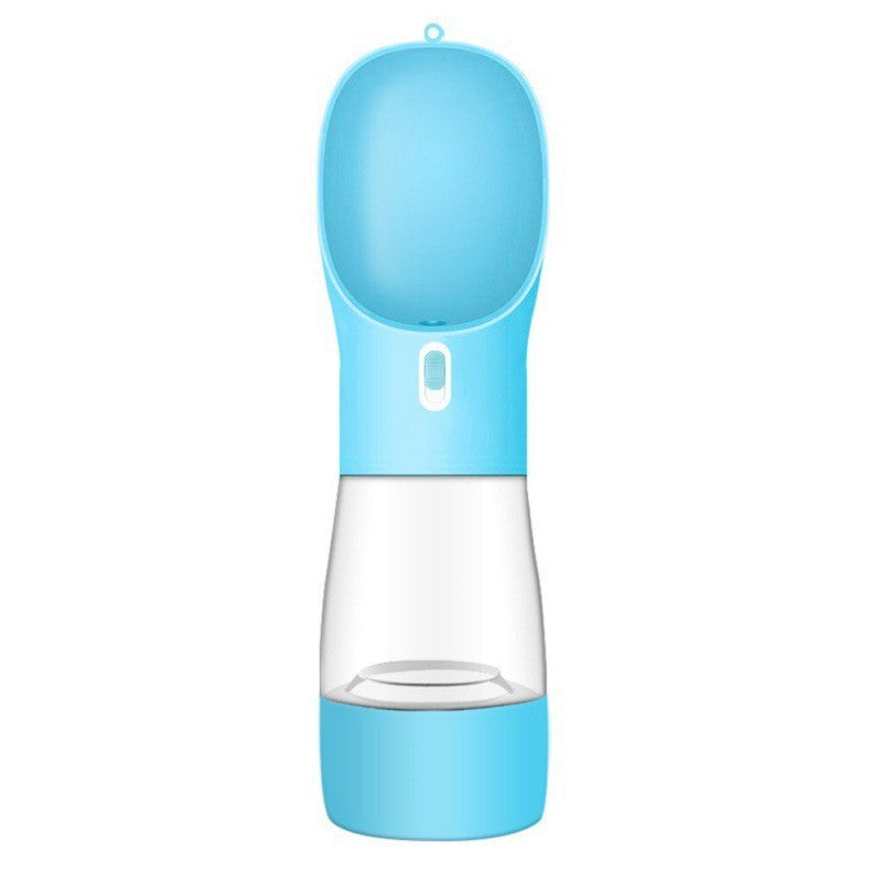 Portable dog water bottle with food compartment, view 3