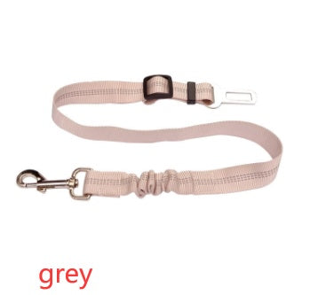 Reflective dog car seat belt with bungee, view 10