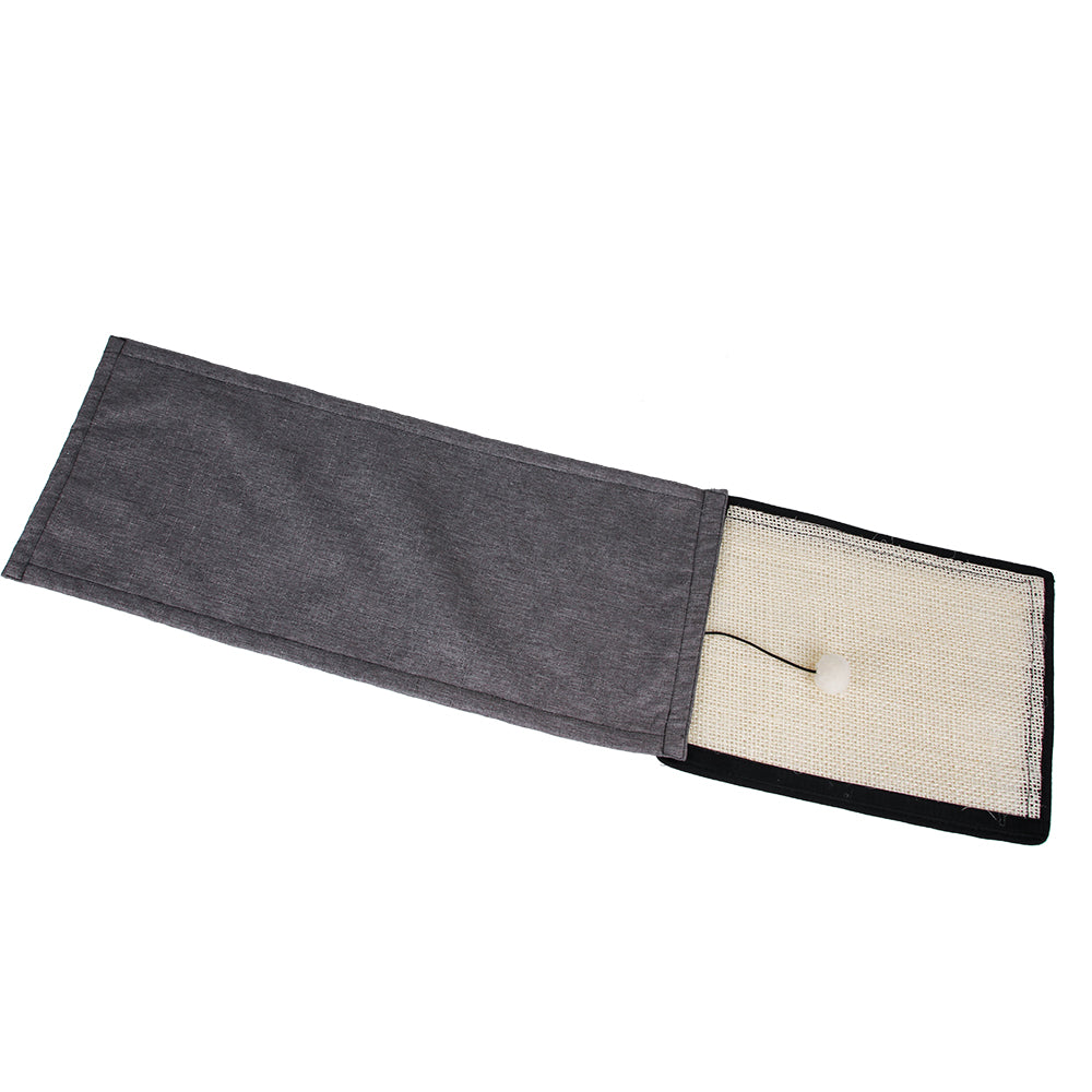 Natural sisal cat scratch pad for sofa armrest, view 8