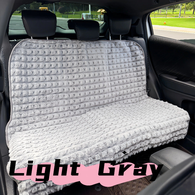 Plush non-slip back seat dog bed cover for car, view 4