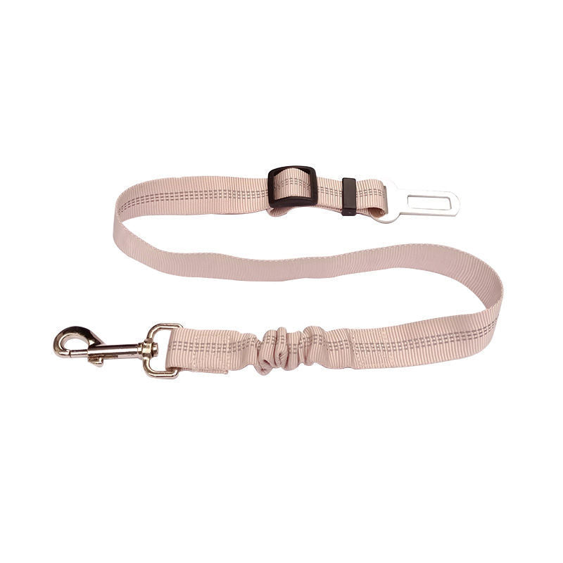 Reflective dog car seat belt with bungee, view 6