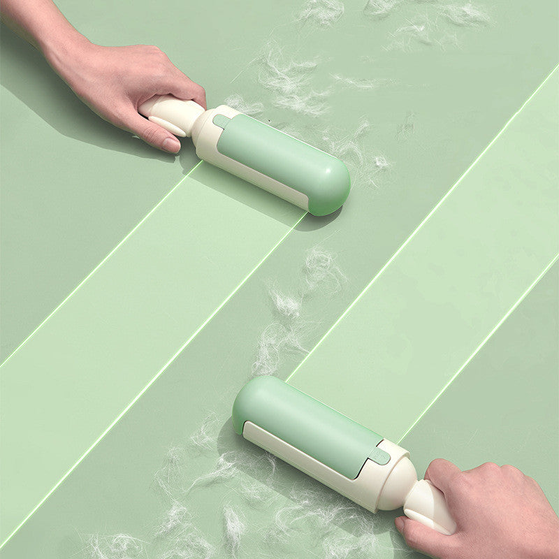 Reusable pet hair remover roller with self-cleaning base, view 3