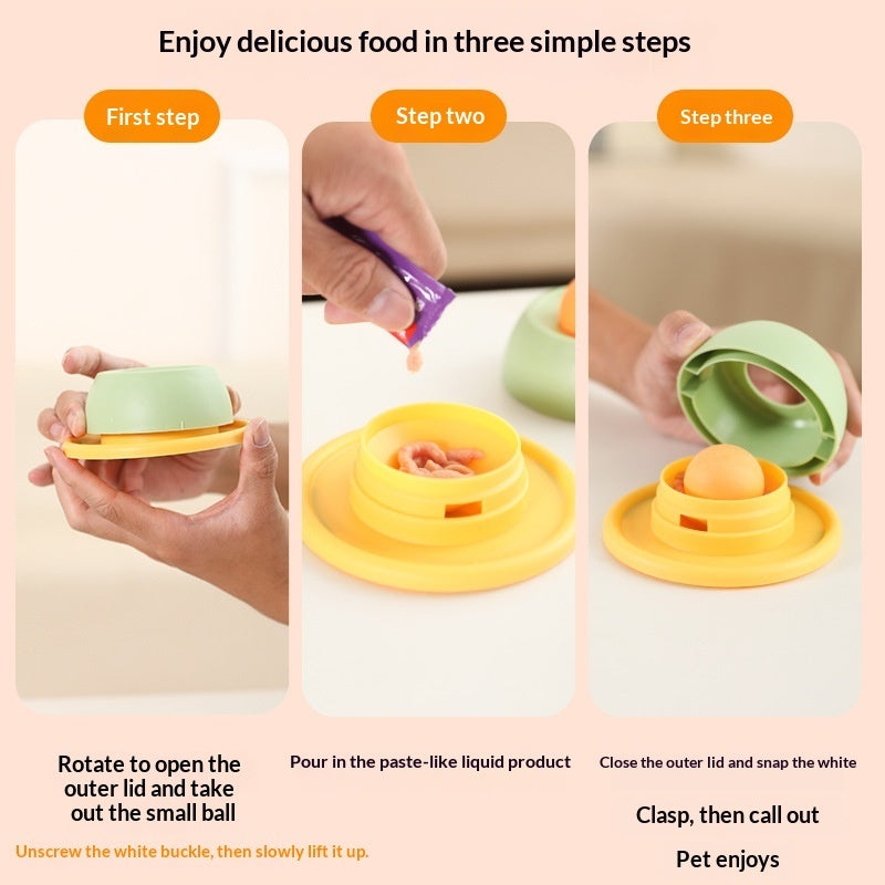 Anti-tip cat slow feeder lick bowl, view 6