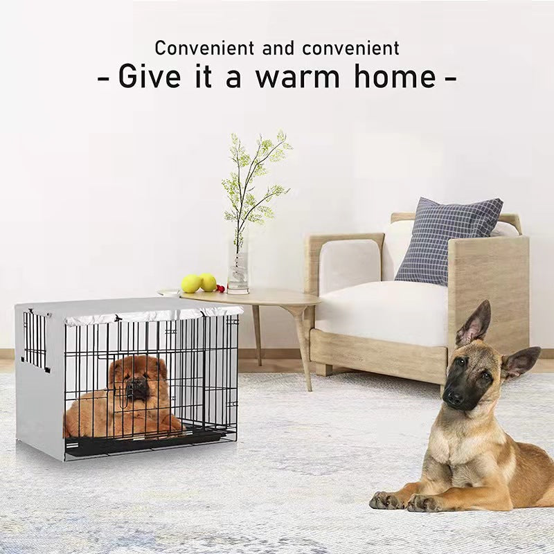 Fitted Oxford fabric dog crate cover for wire kennel, view 2