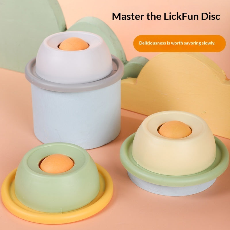 Anti-tip cat slow feeder lick bowl, view 2