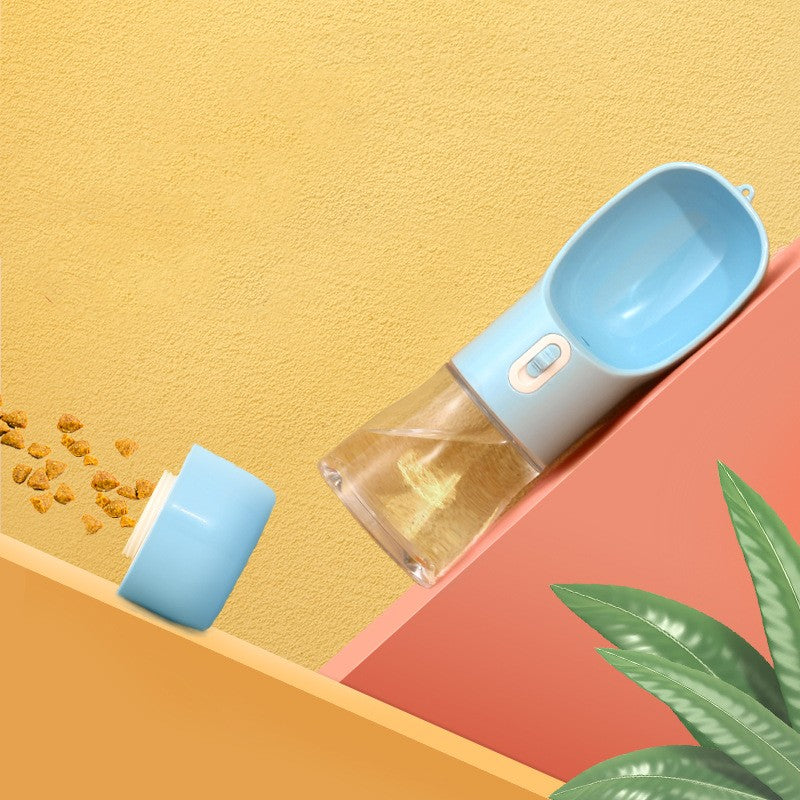 Portable dog water bottle with food compartment, view 5