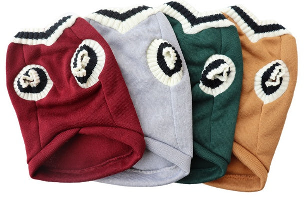 V-neck knit pullover sweater for small dogs, view 7