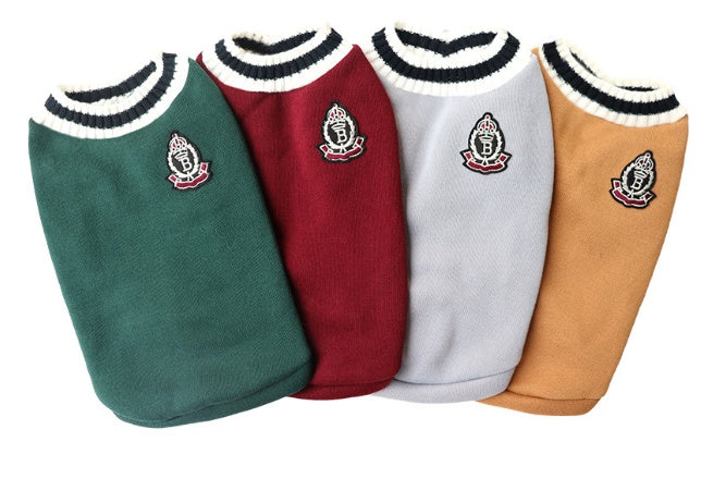 V-neck knit pullover sweater for small dogs, view 5