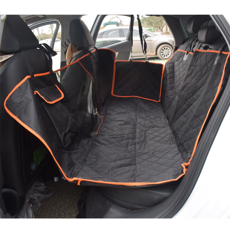 Black 600D Oxford dog back seat cover hammock, view 5