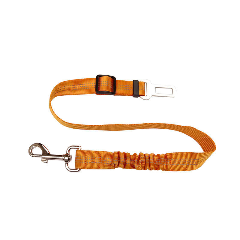 Reflective dog car seat belt with bungee, view 9