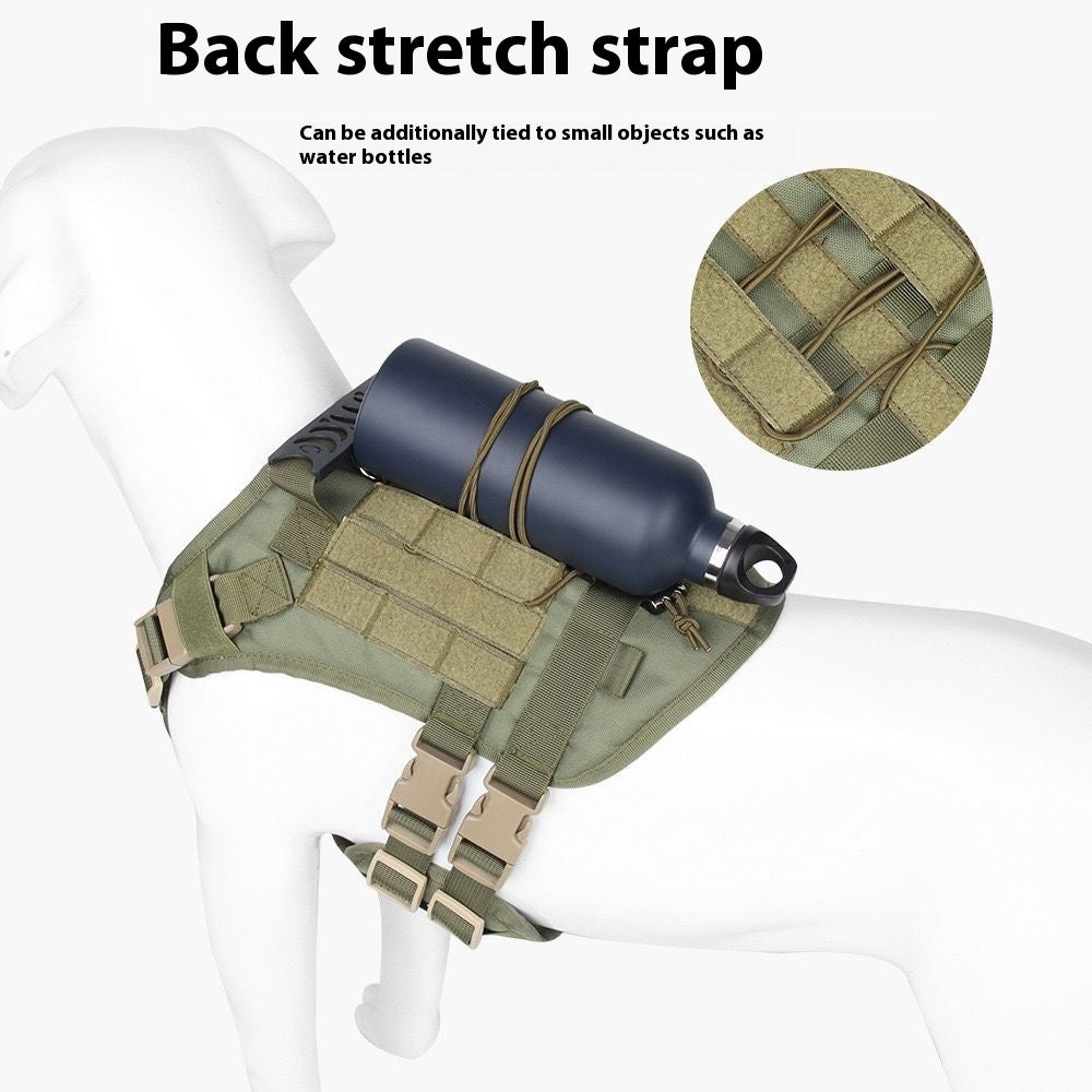 Tactical oxford vest harness for large dogs, view 2