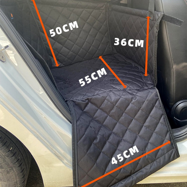 Walled dog car seat basket for the back seat, view 3