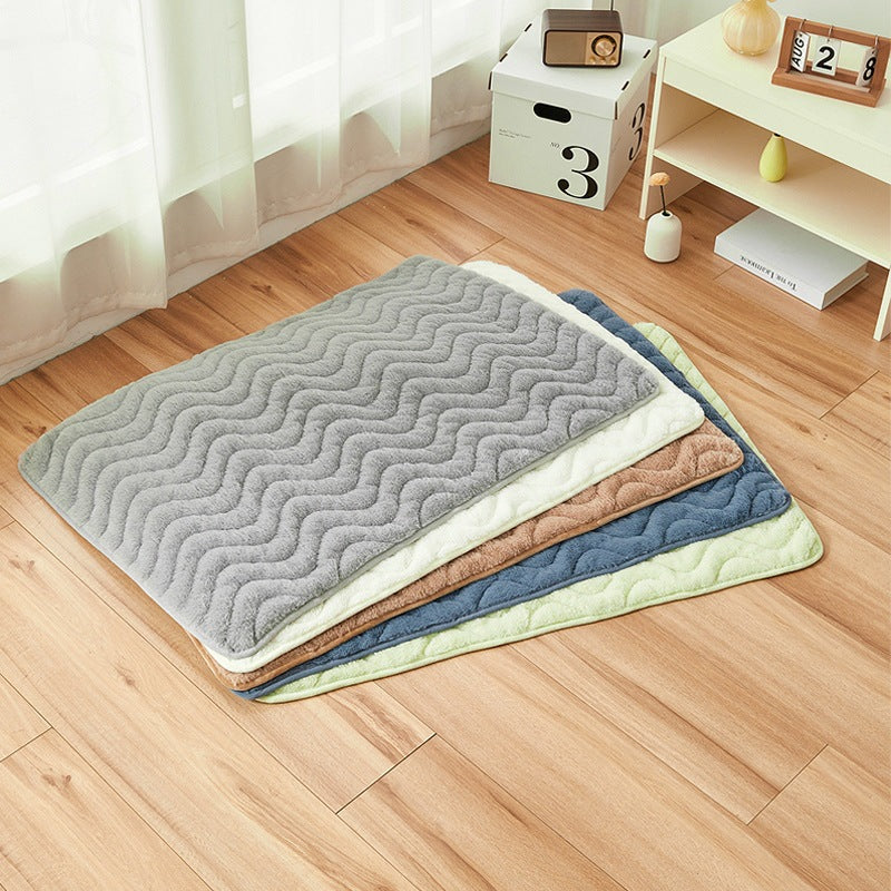 Thick plush washable dog crate mat, view 7