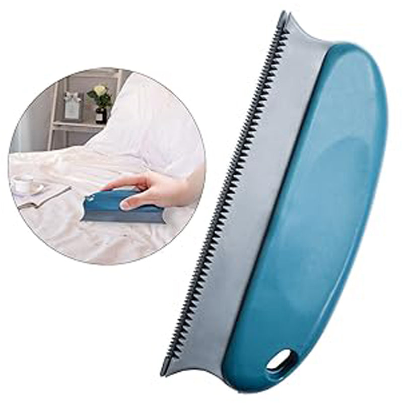 Dual-edge pet hair detailer brush for car carpet, view 2
