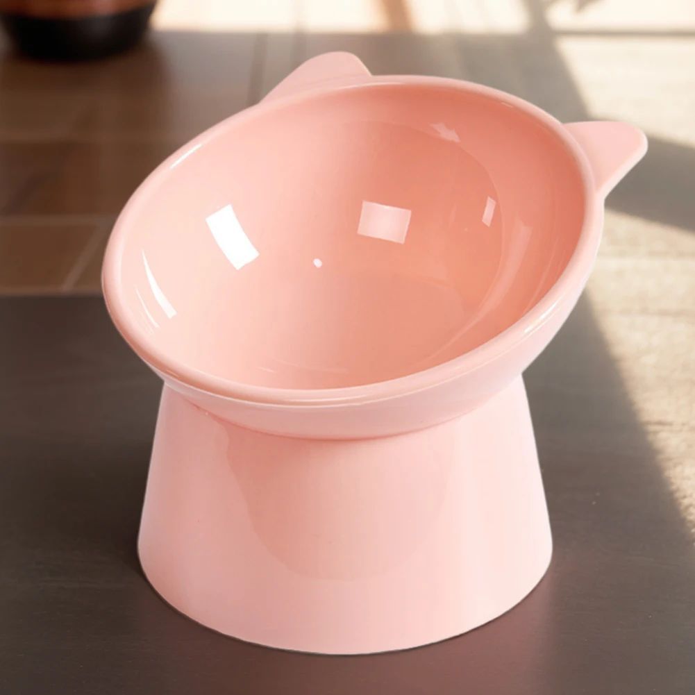 Tilted elevated cat food bowl with raised base, view 10