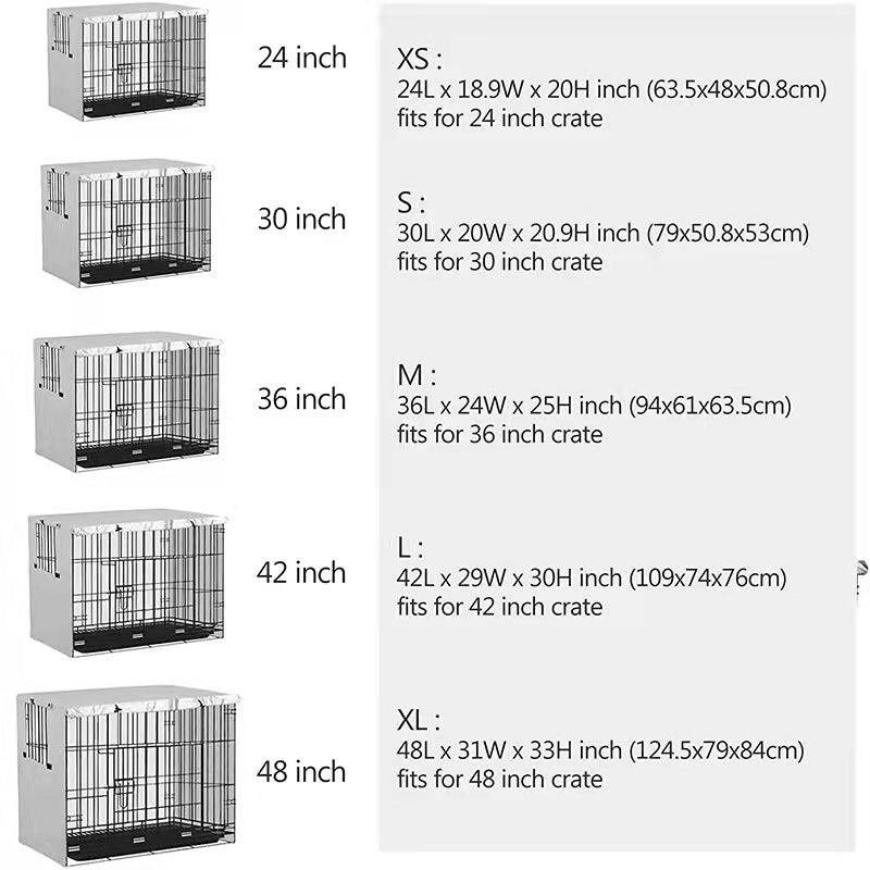 Fitted Oxford fabric dog crate cover for wire kennel, view 7