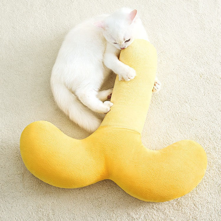 Curved plush dog neck pillow for crates and beds, view 8