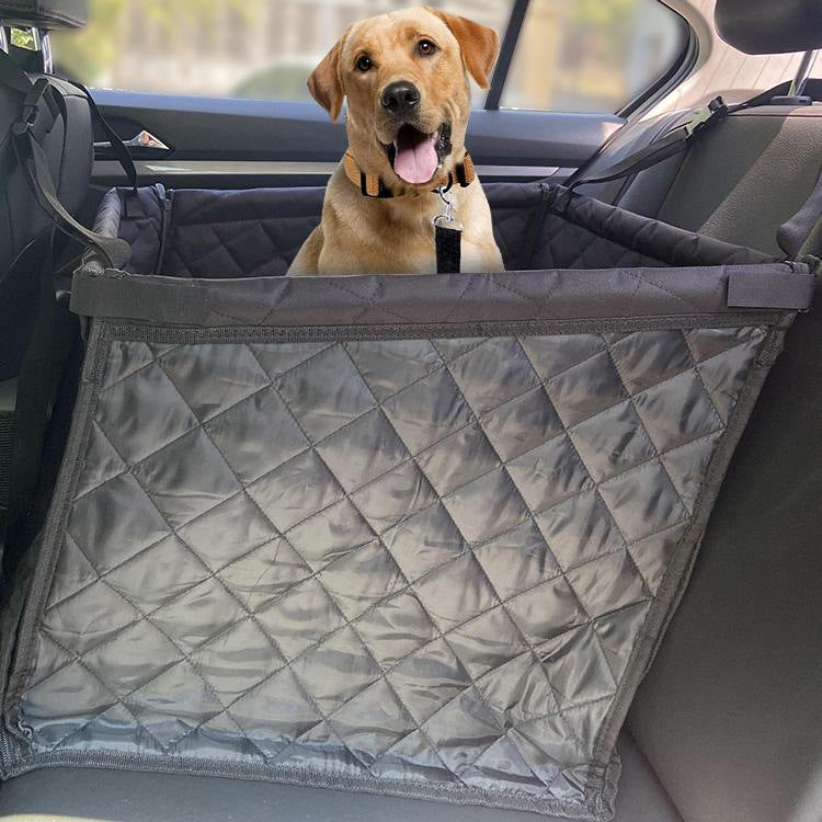 Walled dog car seat basket for the back seat, view 2