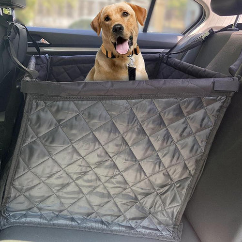 Walled dog car seat basket for the back seat, view 2