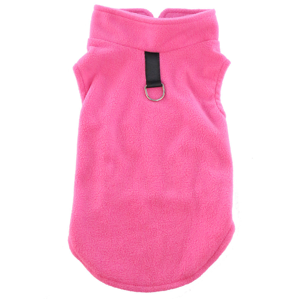 Warm polar fleece pullover vest for dogs, view 5