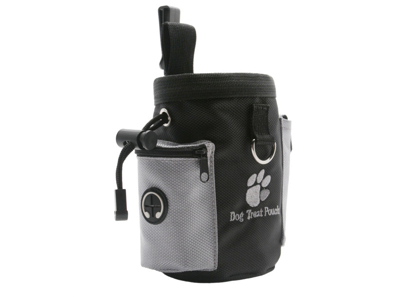 Black dog training treat pouch waist bag, view 6