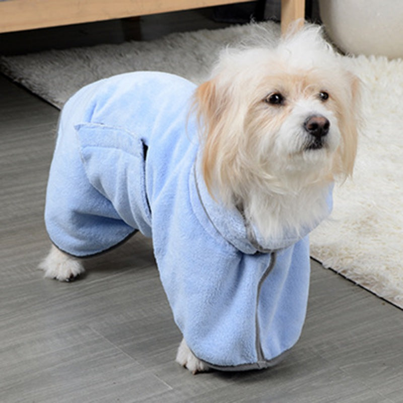 Absorbent hooded bathrobe towel for dogs, view 6