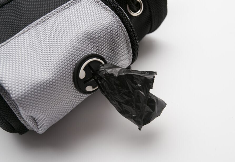 Black dog training treat pouch waist bag, view 3