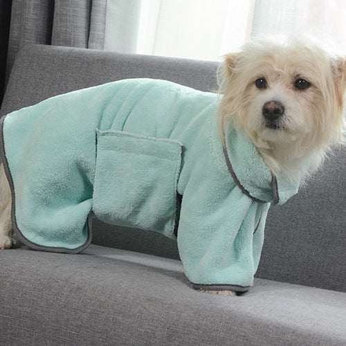 Absorbent hooded bathrobe towel for dogs, view 12