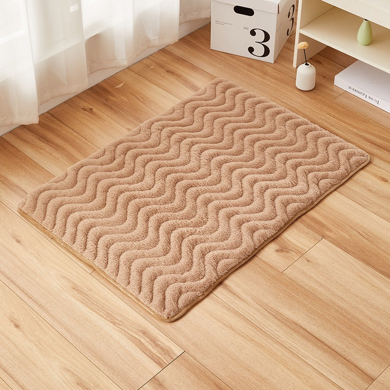 Thick plush washable dog crate mat, view 5
