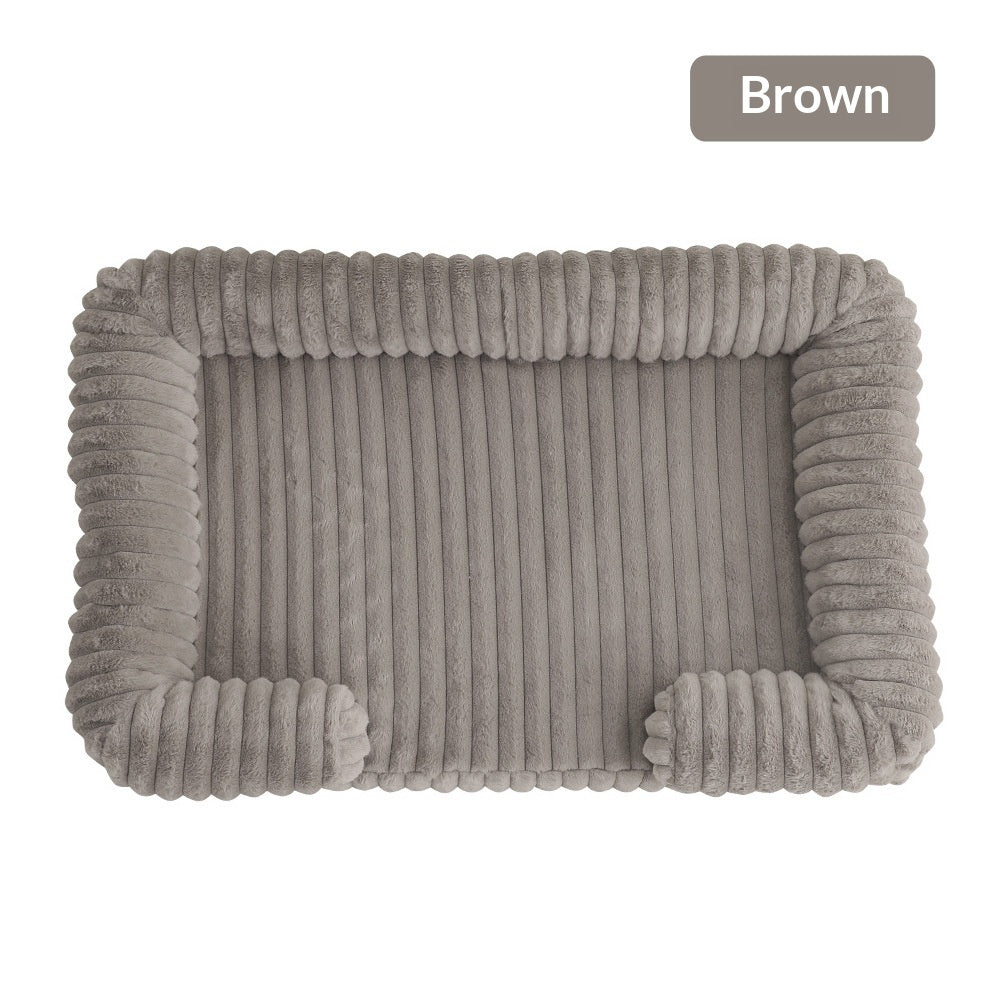Warm plush dog bed with removable cushion, view 6