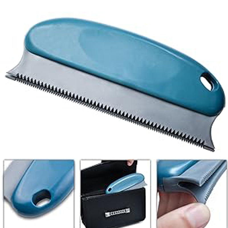 Dual-edge pet hair detailer brush for car carpet, view 5