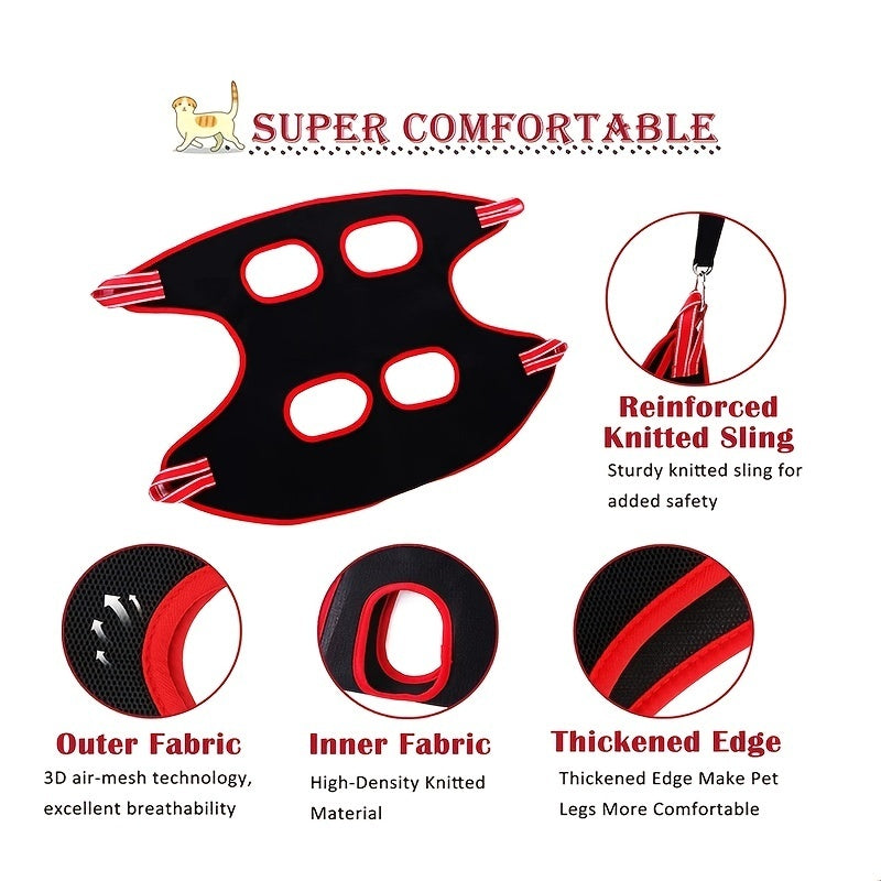 Dog grooming hammock sling for nail trimming, view 4