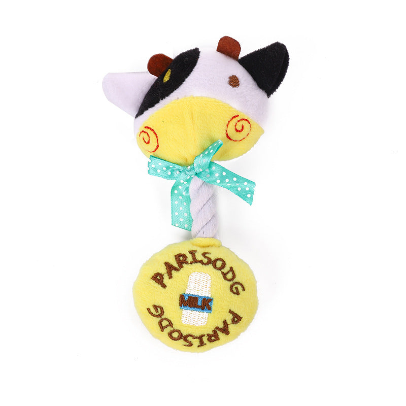Small squeaky plush animal dog toys for puppies, view 6