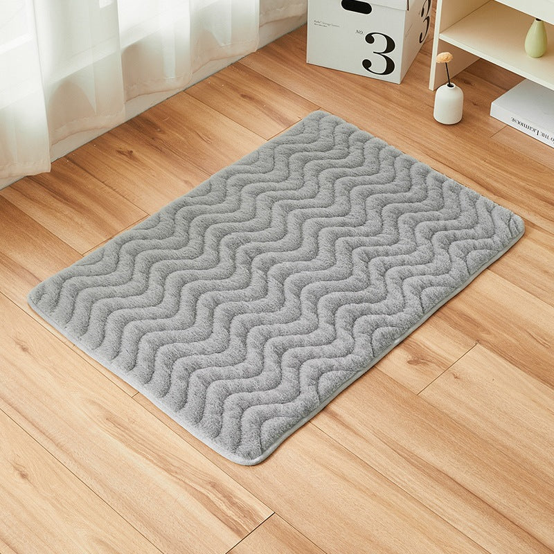 Thick plush washable dog crate mat, view 4