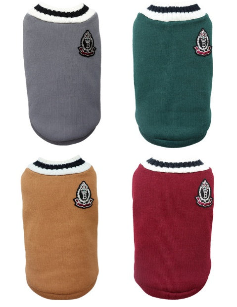 V-neck knit pullover sweater for small dogs, view 10