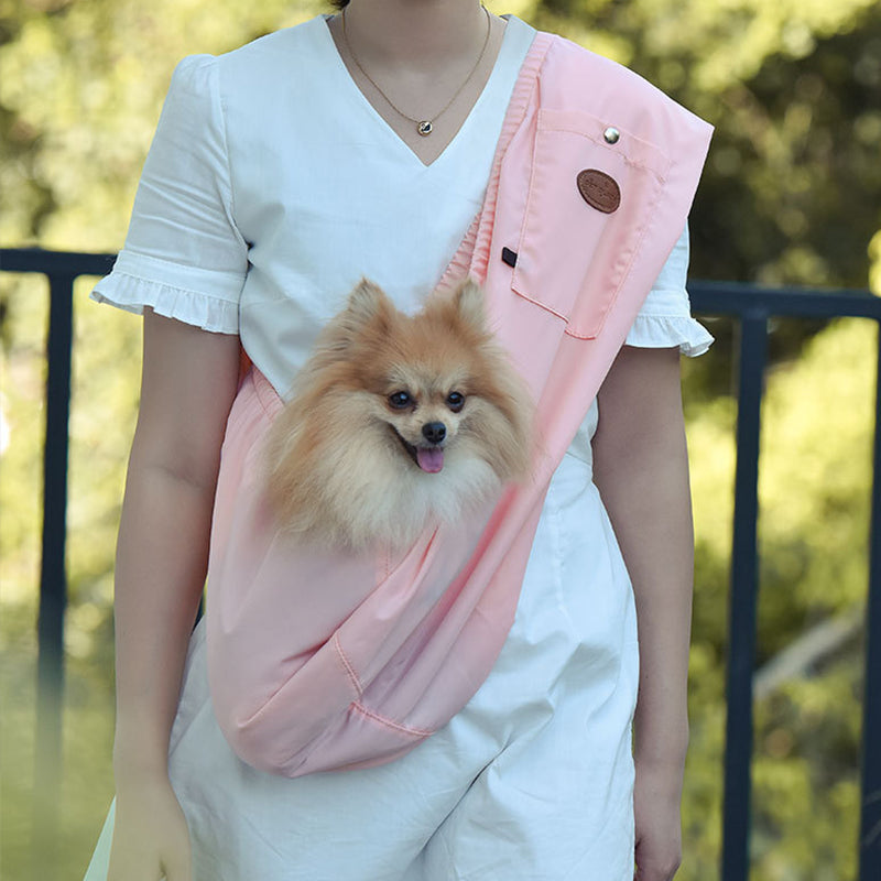 Crossbody twill sling carrier for small dogs, view 4