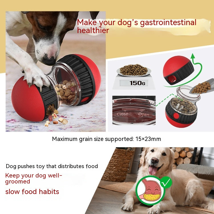 Rolling treat dispensing dog puzzle toy, view 10