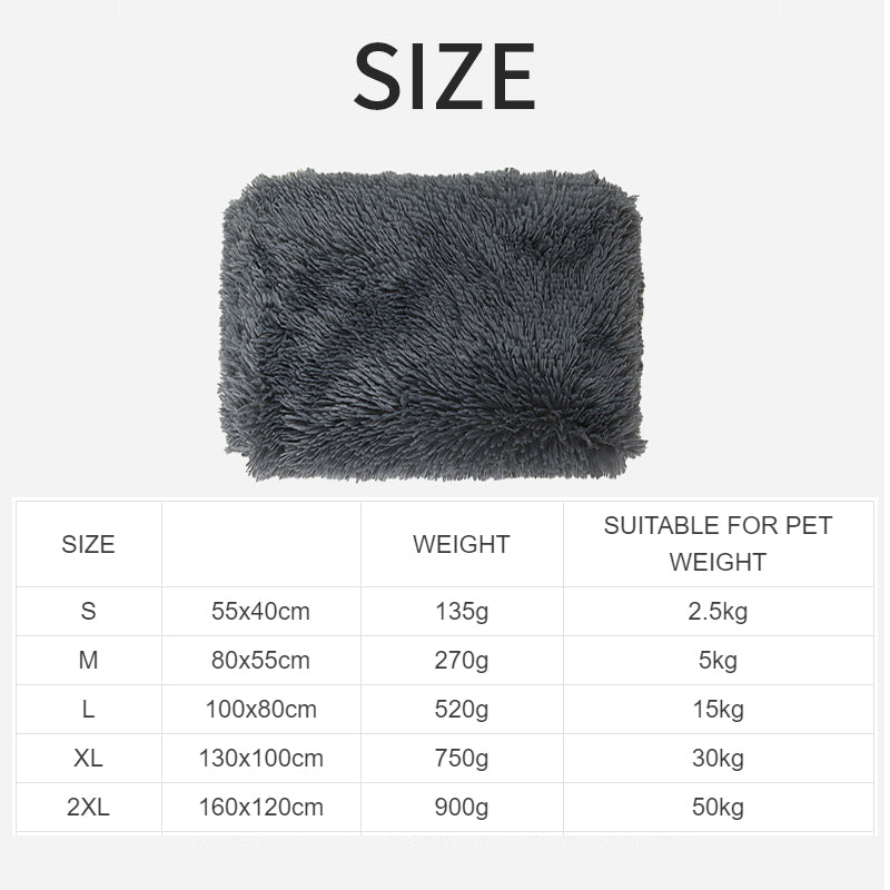 Fluffy plush non-slip dog crate pad, view 3