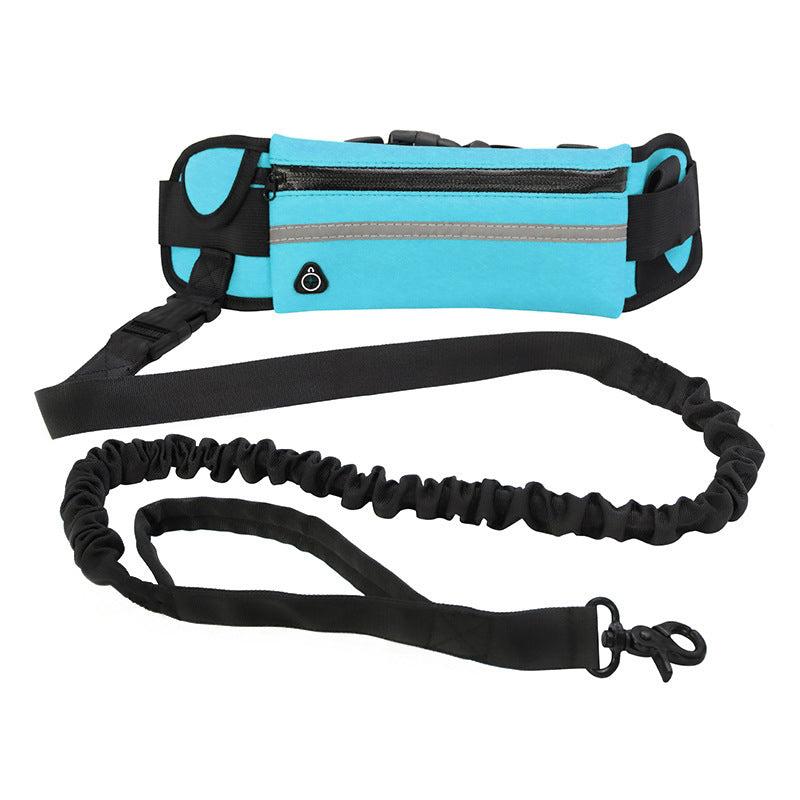 Hands free dog leash with padded waist belt and bungee, view 8