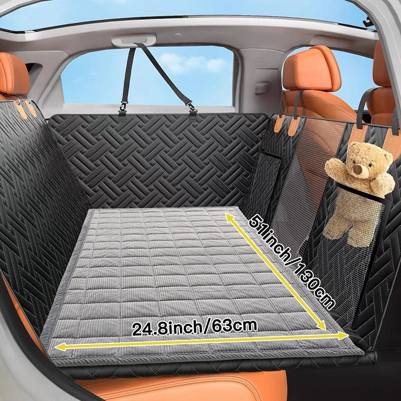 Plaid corduroy dog car seat cover mat for back seat, view 20