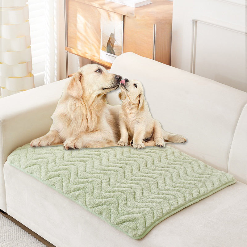 Thick plush washable dog crate mat, view 6