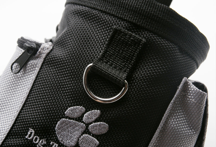 Black dog training treat pouch waist bag, view 4