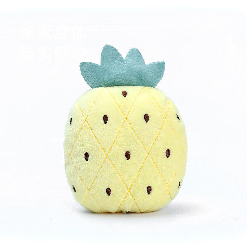 Small squeaky fruit plush toys for puppies, view 4