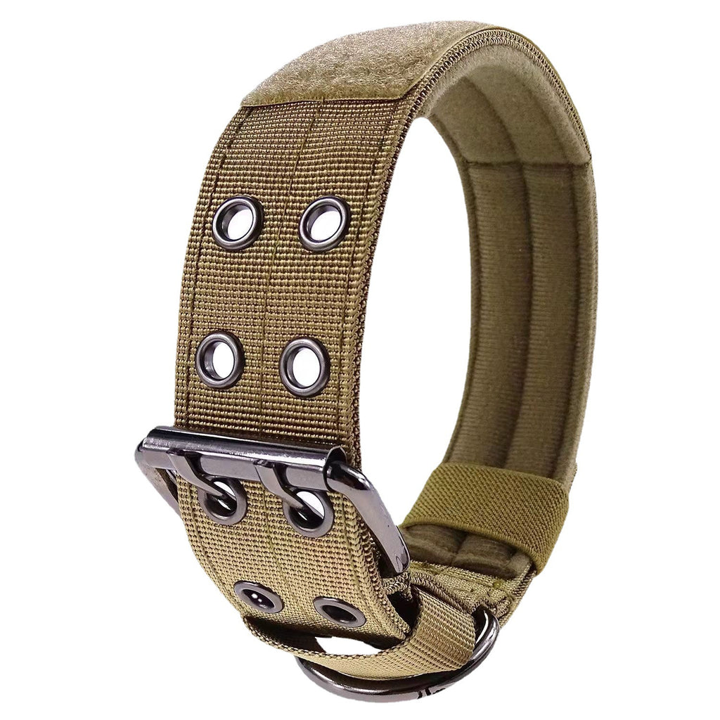 Heavy-duty nylon tactical dog collar with metal buckle, view 4