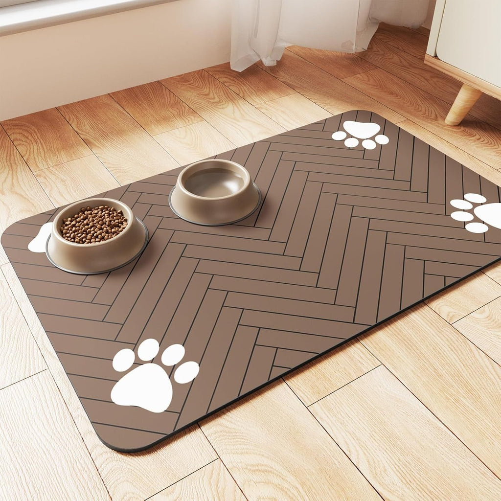Quick-dry absorbent feeding mat for pet bowls, view 3