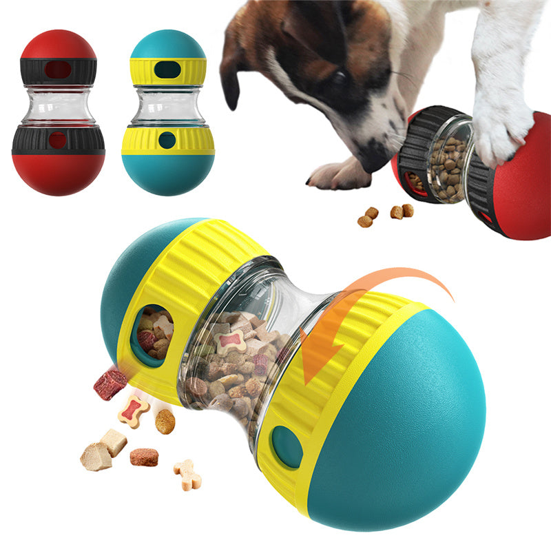 Rolling treat dispensing dog puzzle toy, view 2