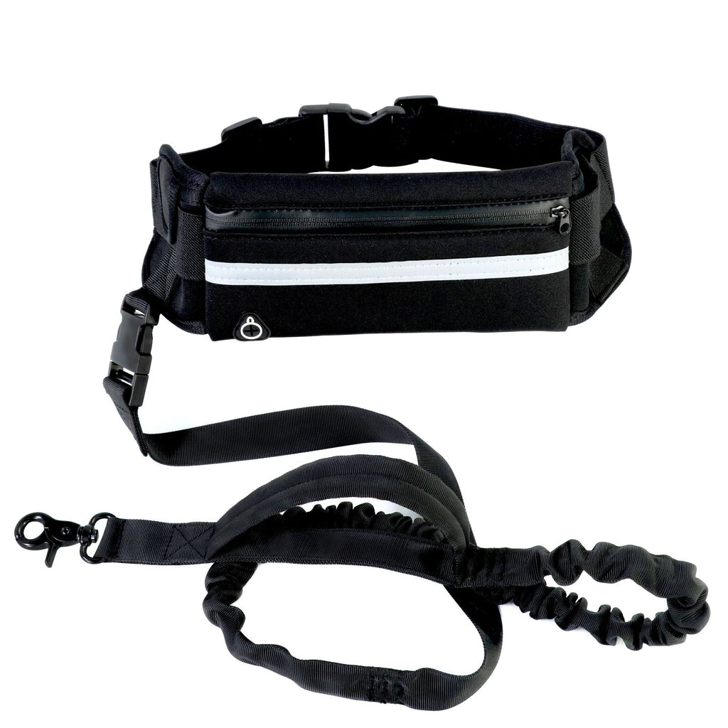 Hands free dog leash with padded waist belt and bungee, view 7