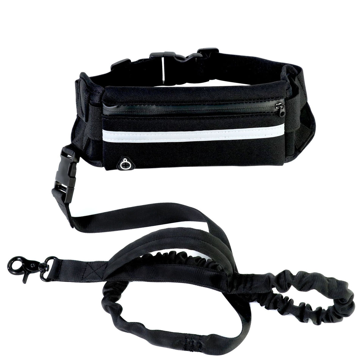 Hands free dog leash with padded waist belt and bungee, view 7