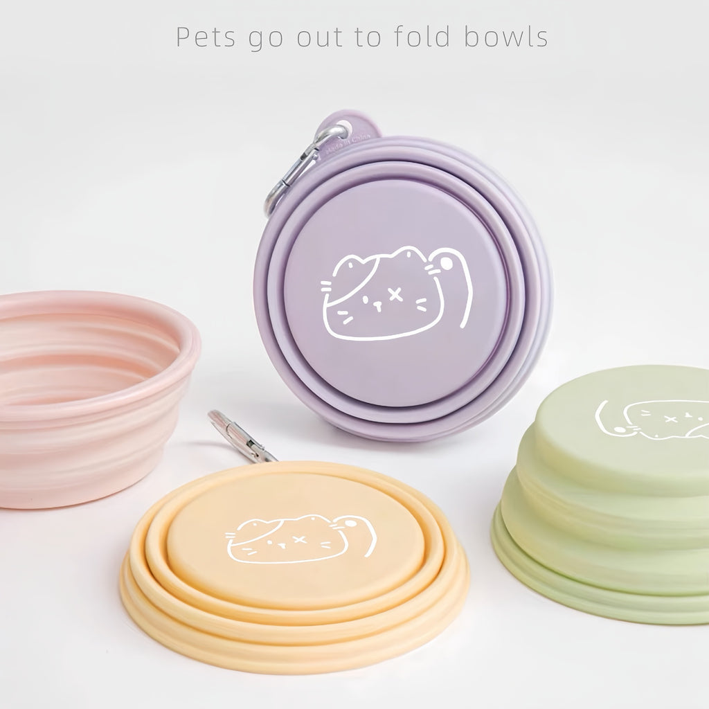 Collapsible TPE travel dog bowl for food and water, view 2