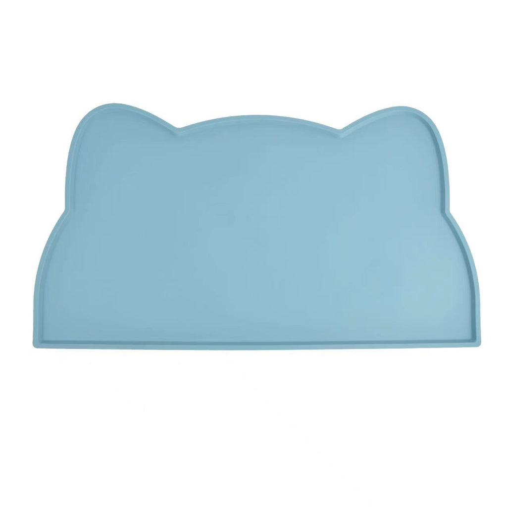Waterproof silicone dog bowl mat with raised edges, view 6